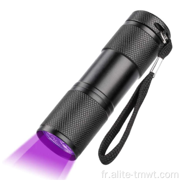 9t Powful mini chien de lampe de poche UV d&#39;urgence